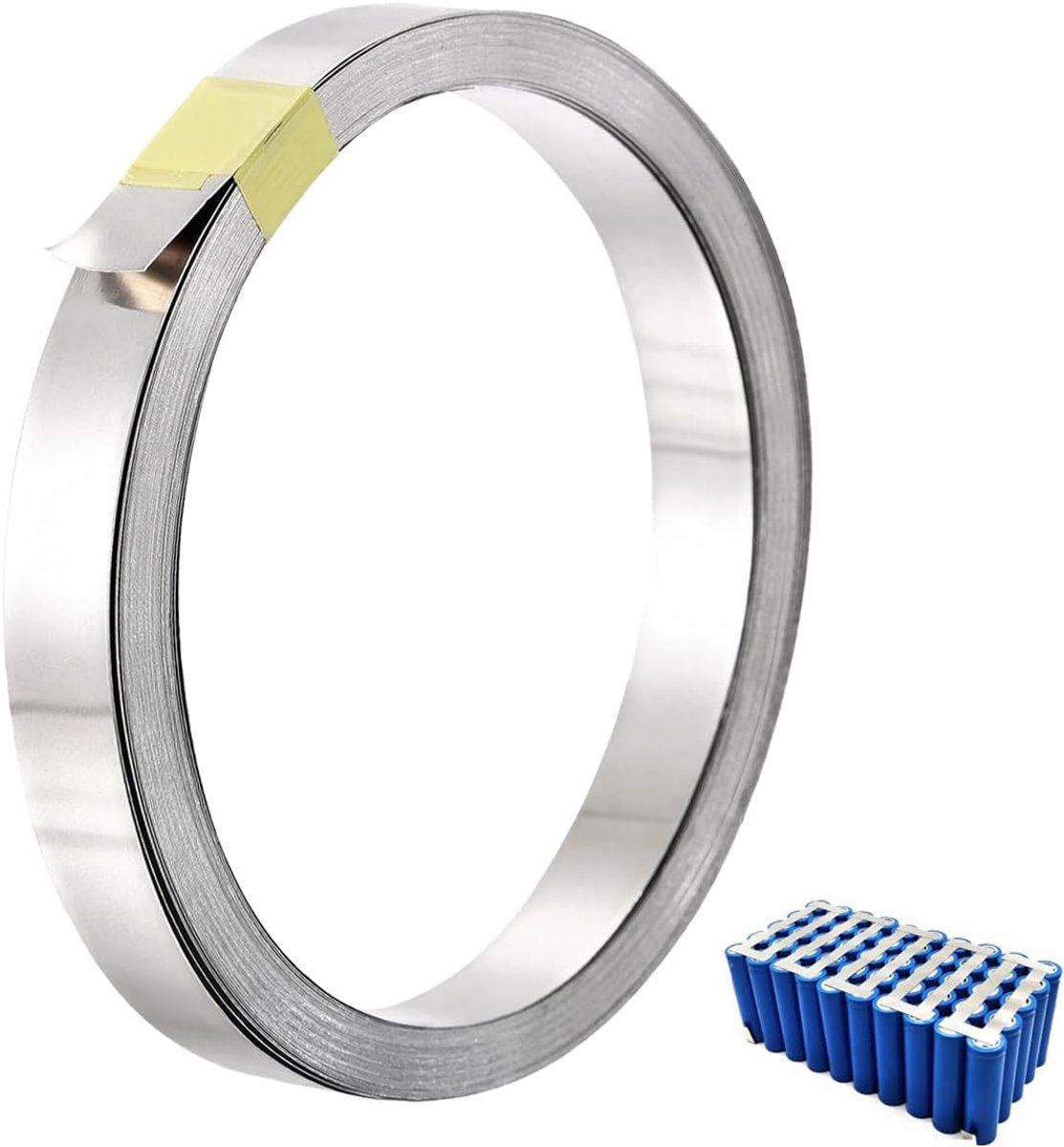 10M Nikkelband Nikkel strips 0,15 x 8 mm, Nikkel Strip, Nikkel Plates Tape | voor batterijen, pure nikkelplaat gebruik voor puntlassen van 18650-batterijen en lithium-ion batterijmodules