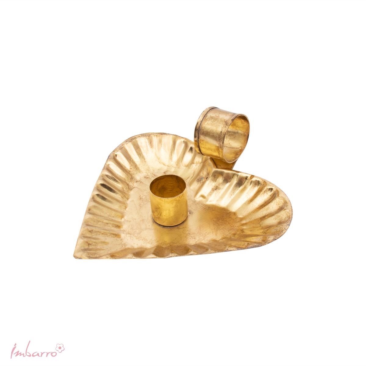 Imbarro Home & Fashion - Kandelaar Dolce - Goud - L:15 W:14 H:5 cm