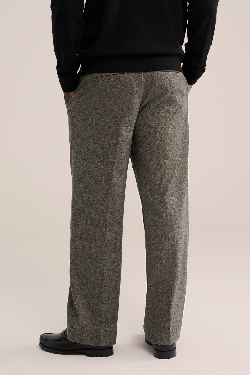 WE Fashion Heren loose fit broek met dubbele bandplooi