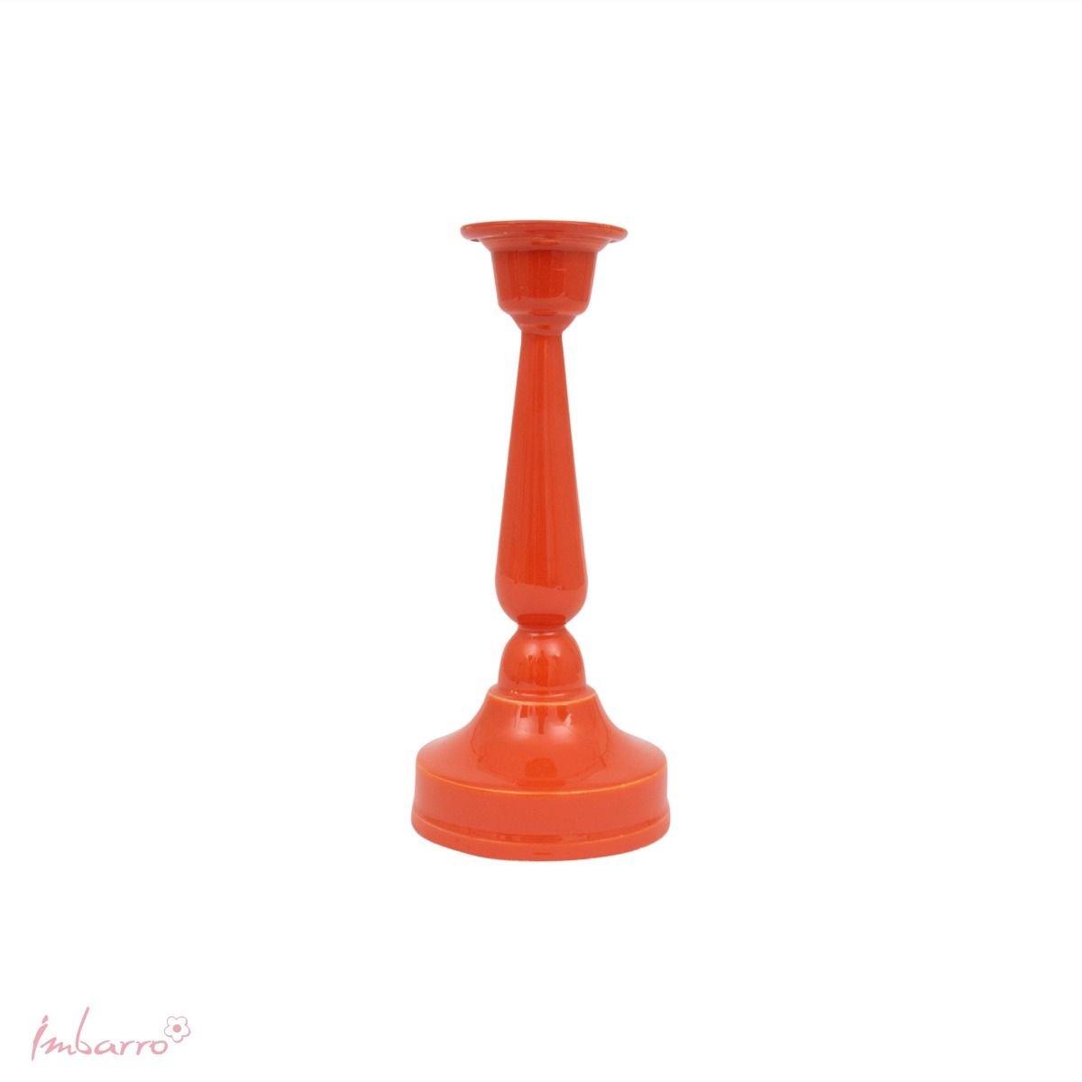Imbarro Home & Fashion - Kandelaar Fibe Orange - Oranje - L:9 W:9 H:21 cm