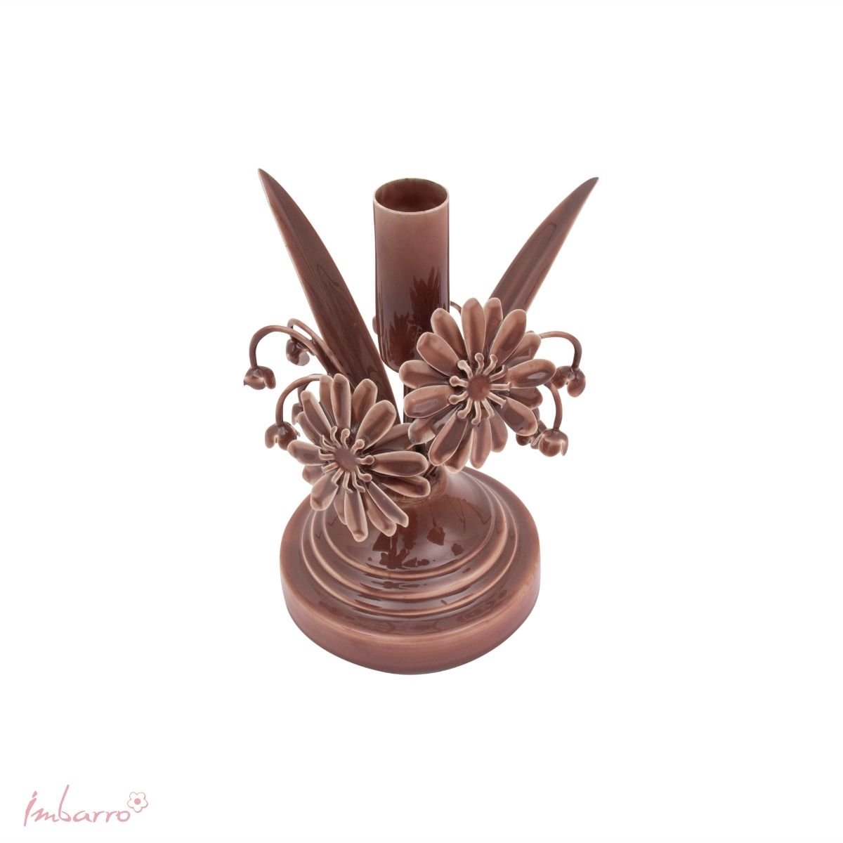 Imbarro Home & Fashion - Kandelaar Fleurie Brown - Bruin - L:15 W:11 H:17 cm