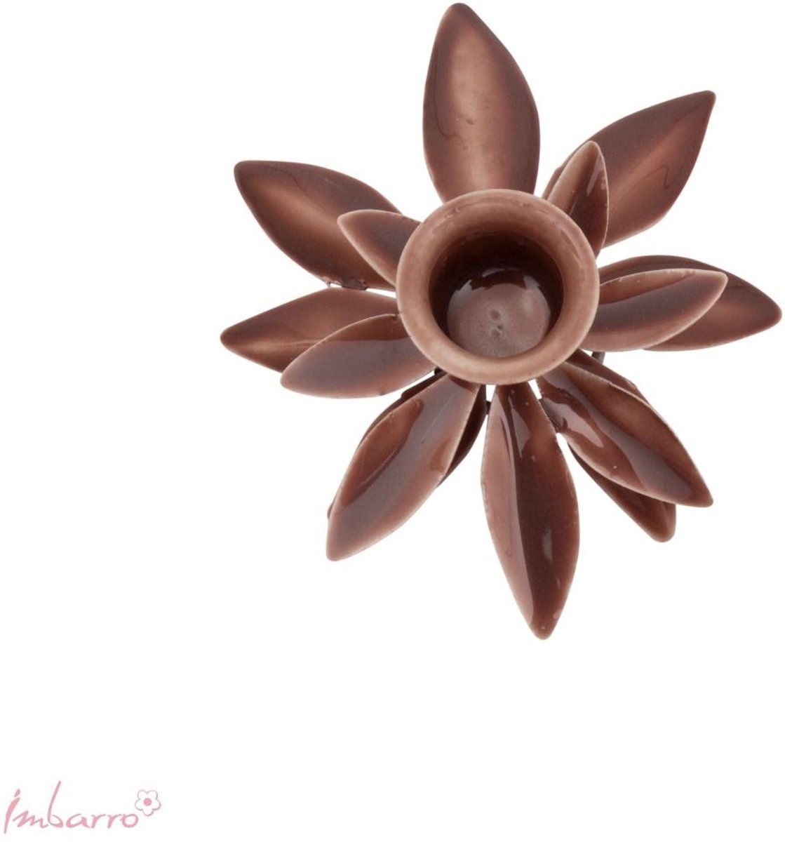 Imbarro Home & Fashion - Kandelaar Isobel Brown - Bruin - L:13 W:11 H:3.50 cm