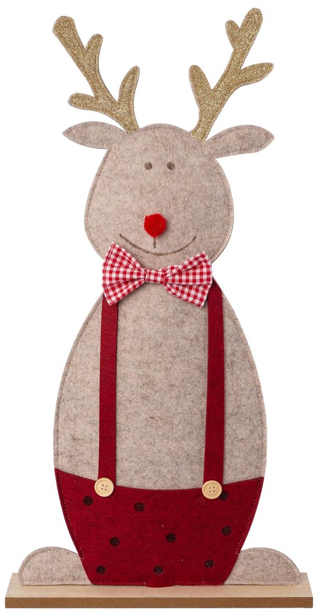 GASPER Eland Vilt Holzbase,rood,60x31x6 cm