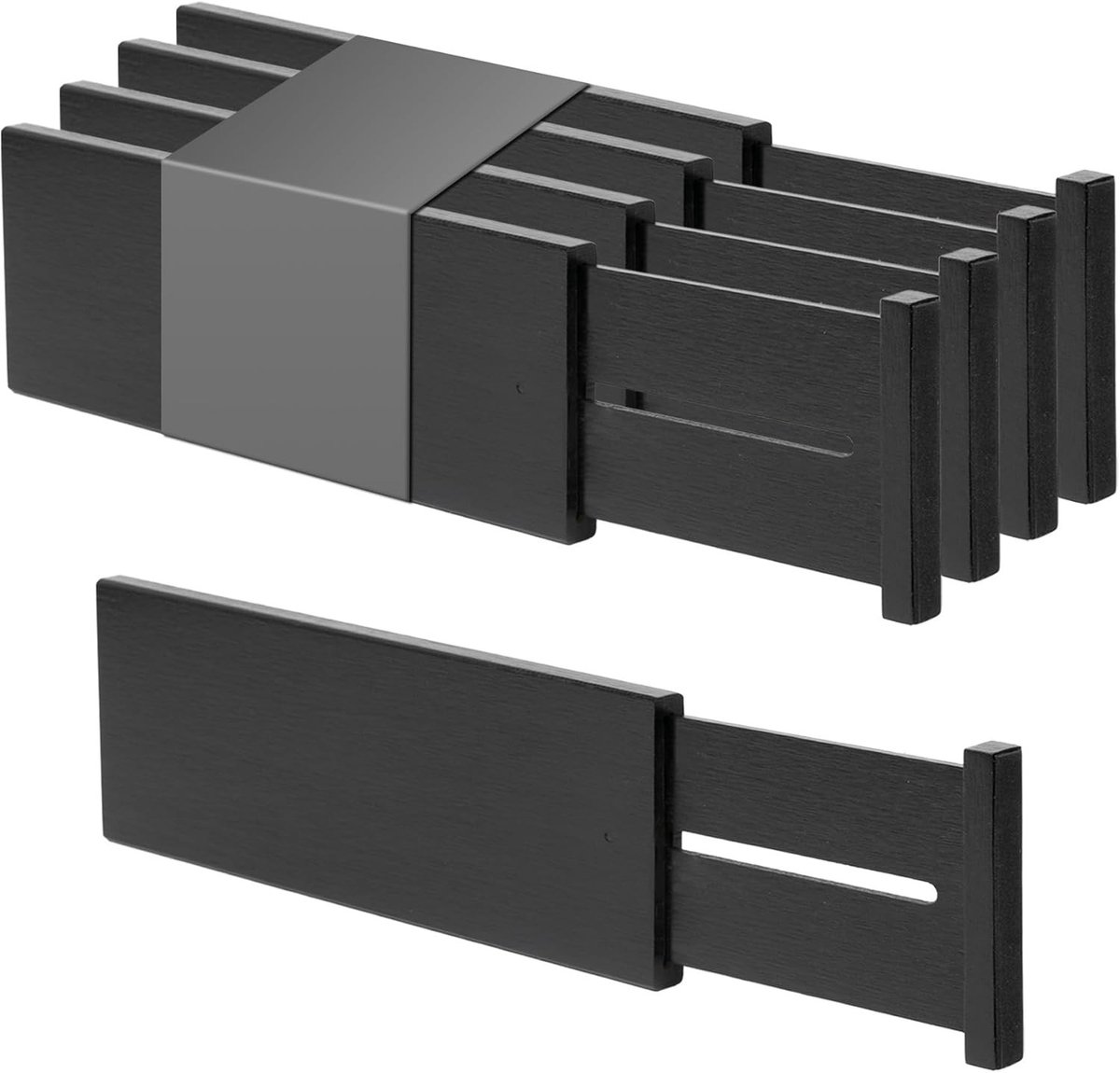 Bamboe Ladeverdeler Set van 4 Stuks, Hoogte 4 Inch, Ideaal voor Organisatie en Ruimtebesparing