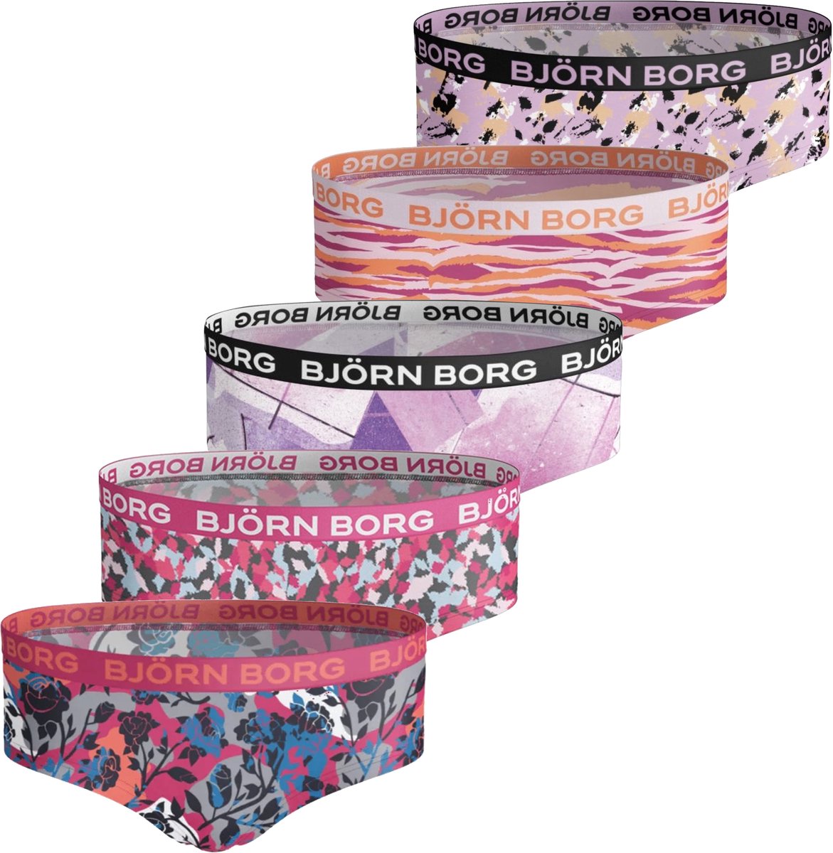 Björn Borg Meisjes Hipsters 5-Pack Maat 158-164