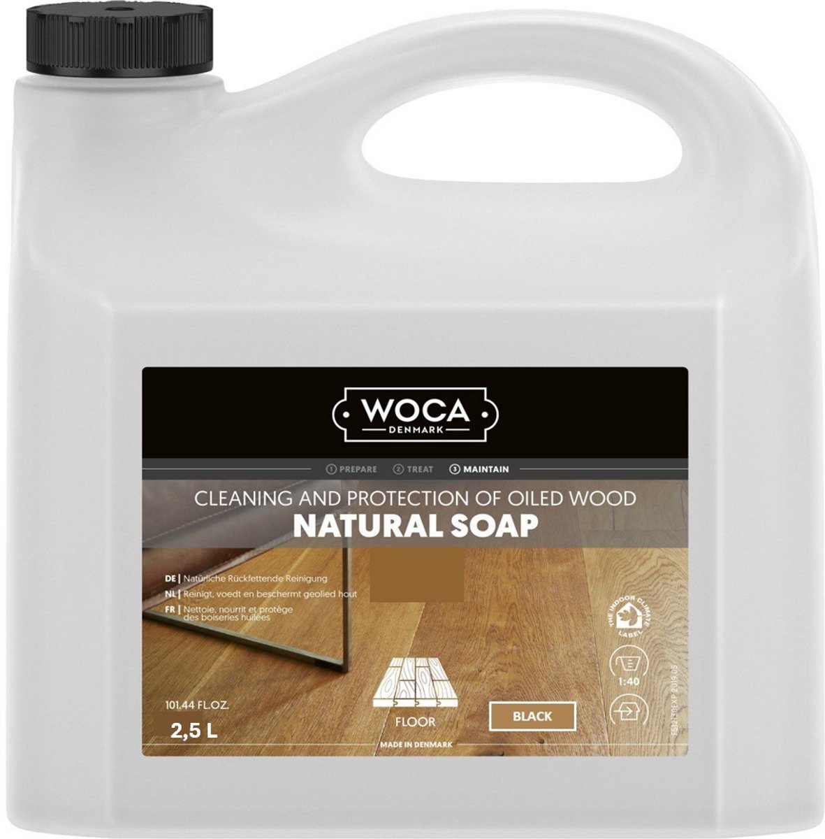 WOCA Natuurzeep ZWART - 3 liter