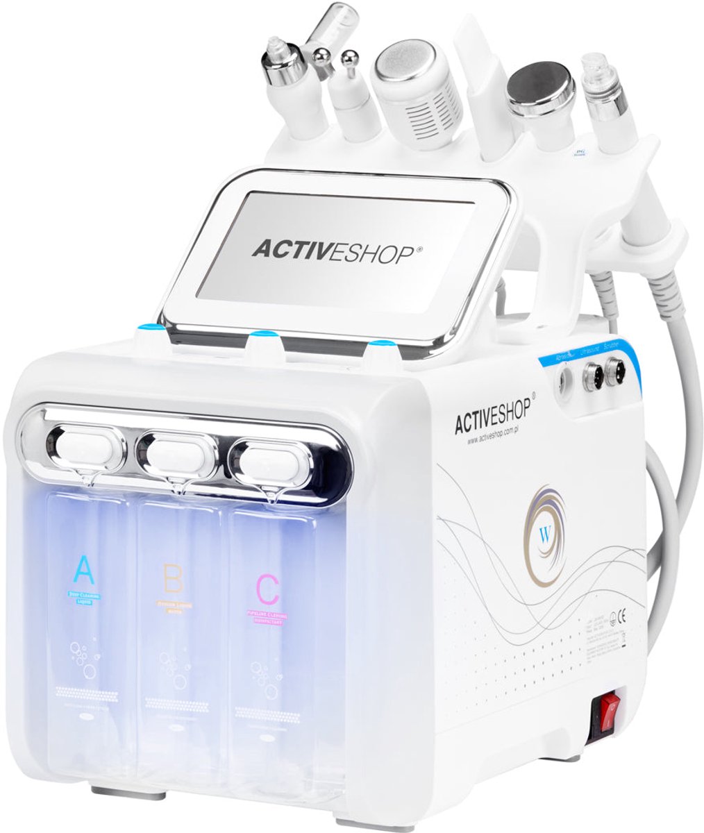 Waterstof H2+ 6-in-1 Apparaat – Nieuwe Generatie Waterstofzuivering voor Gezichtsverzorging met RF, Ultrasound, Cavitatie, Koelkop & Spray