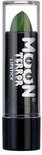 Moon Creations Terror lippenstift in de kleur groen, met zwarte huls en doorzichtige dop.