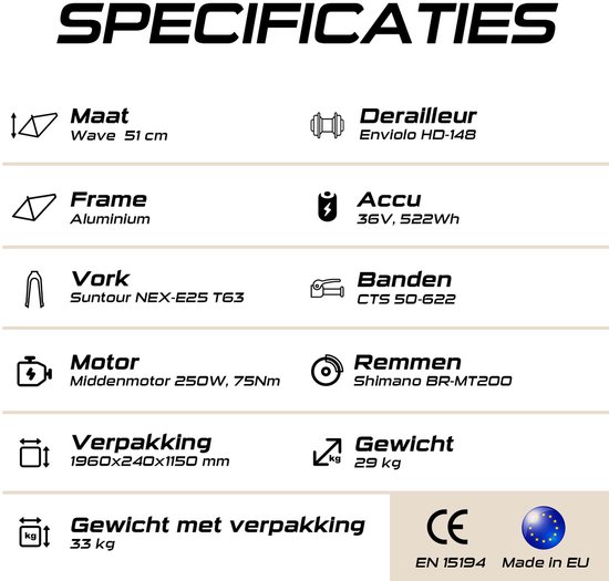 Rabeneick Comfort E-Bike Wave 51 Grijs van Merkloos — afbeelding 5