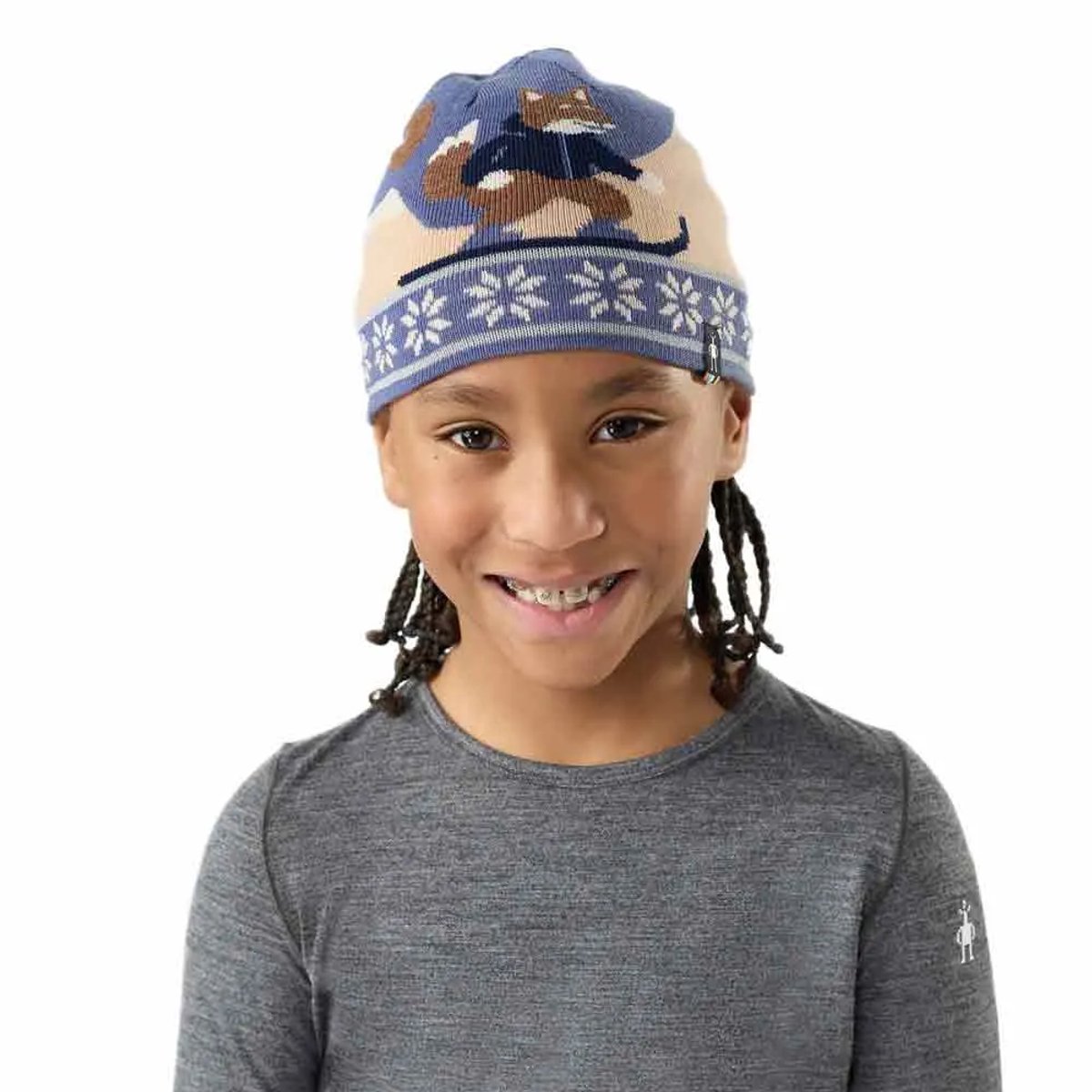 Smartwool Reversible Art Muts Beige S-M Meisje