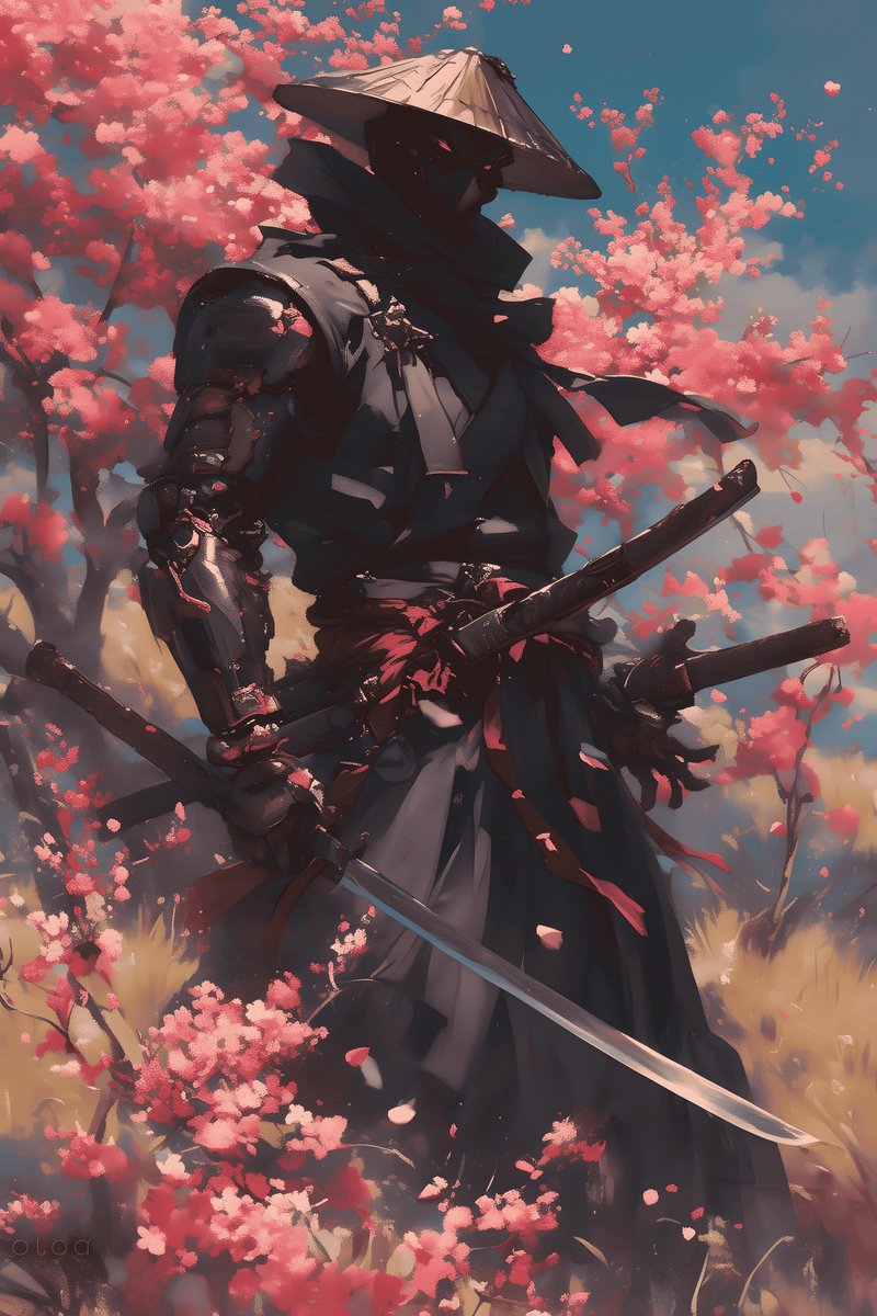 Samoerai Poster - Biomechanische - Sakura - Sci-Fi - Strijd - Futuristische - posters - formaat 30x40cm - Wanddecoratie - XS2683MT