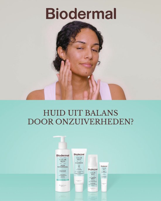 Biodermal Clear Skin Milde Reinigingsgel, 200 ml - Reinigingsgel met Salicylzuur en Panthenol, Diepreinigd en ontstopt de poriën, Hydrateert, Parfumvrij, voor Onzuivere huid