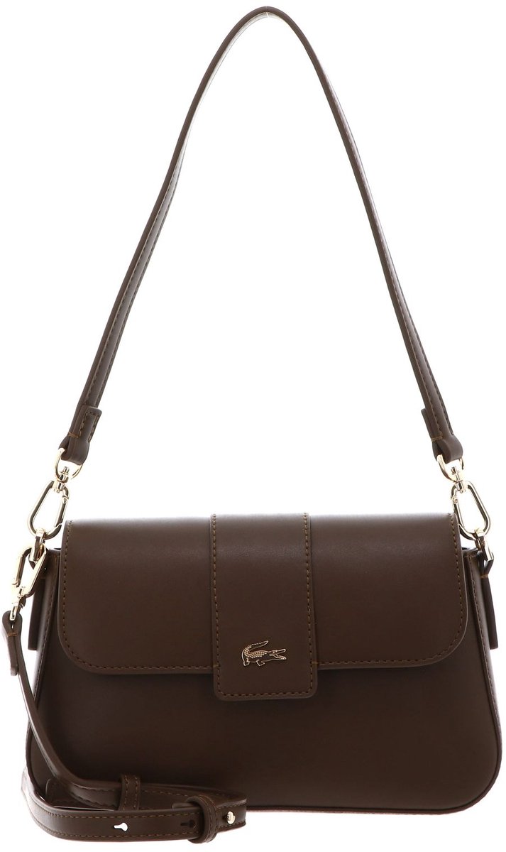 LACOSTE schoudertas Flap Crossover Bag Bordeaux bruine
