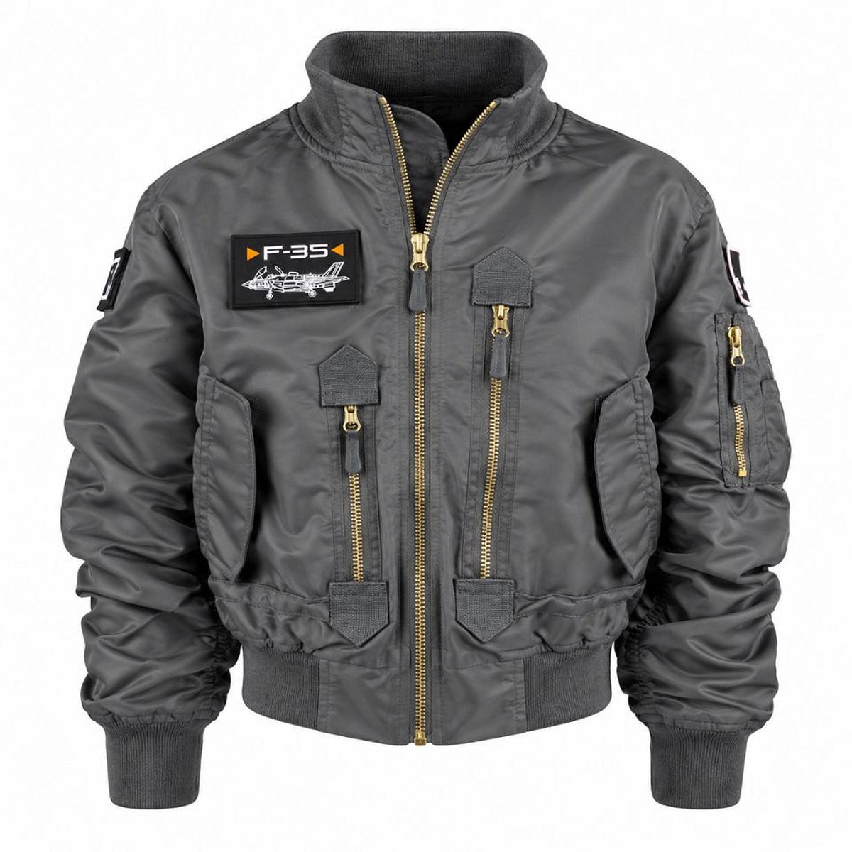 Kinder F-35 Flight Jacket Grijs 98/104
