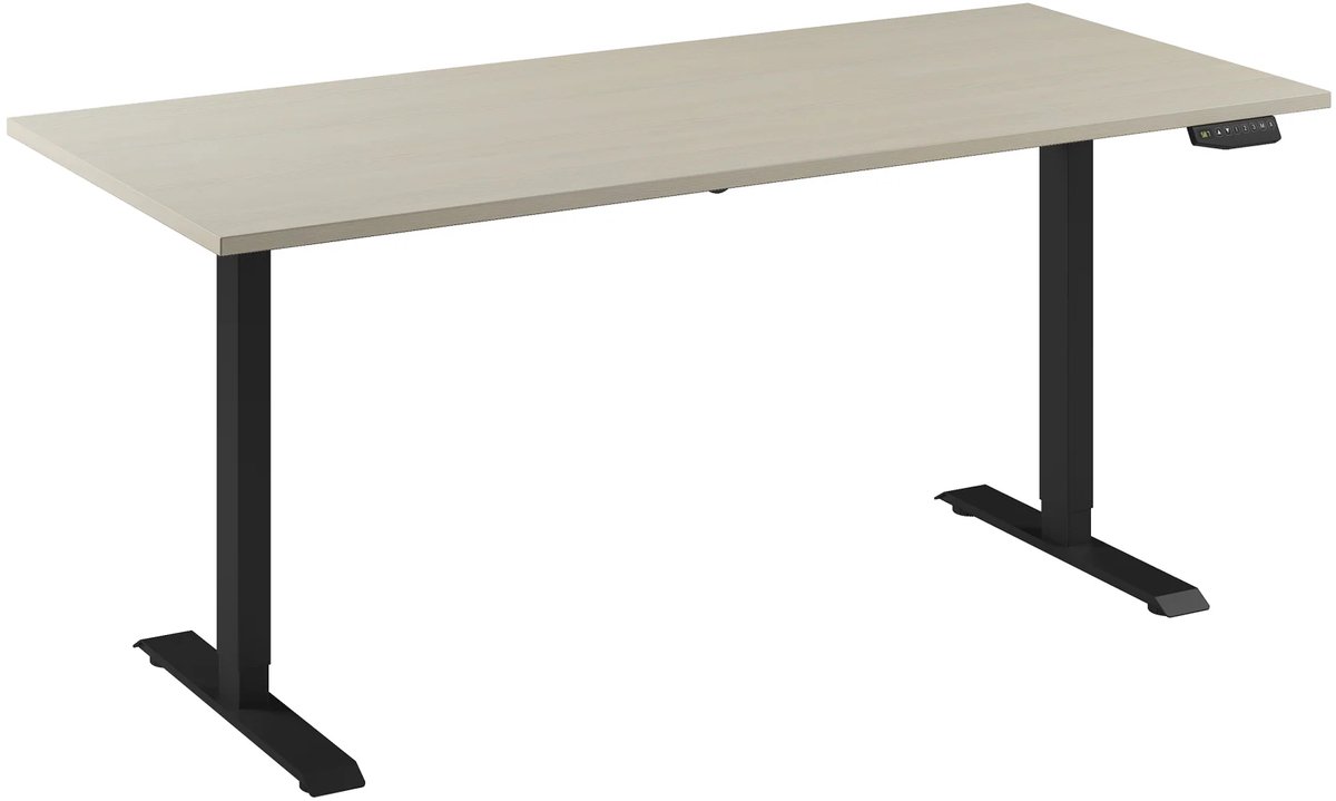 Bureau Adjust 1 Plus QA 180x80 Zwart/Ahorn