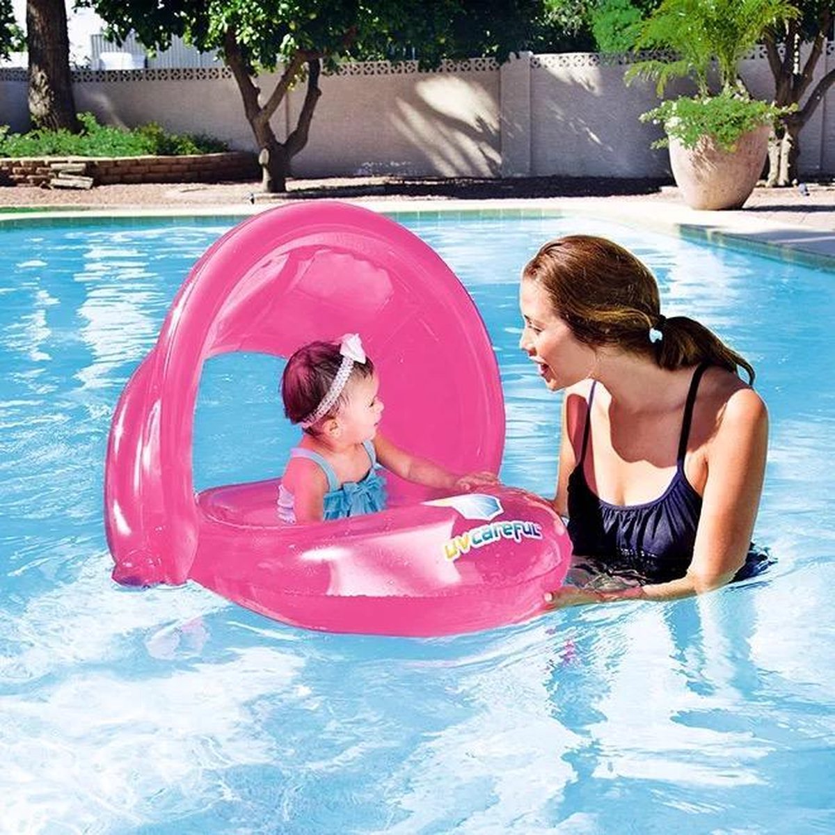 Zwemtrainer Baby drijfband Zwemband Baby boot roze