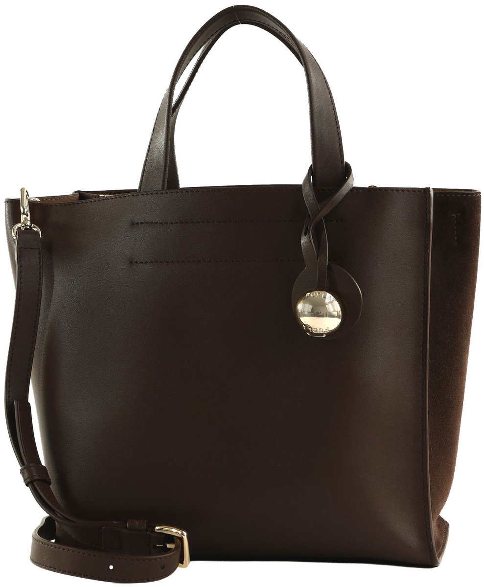 FURLA Leren handtas schoudertas Divide It Tote Toni Espresso donkerbruin