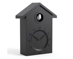 Cheqo® Koekoeksklok Modern - Wandklok - Minimalistische Koekoeksklok - Cuckoo Clock - Cuckoo Klok - Koekoeksklok Zwart - Klok - Koekoeksklok voor Kinderen - Koekoeksklok voor Woonkamer - Koekkoeksklok - Vogelklok
