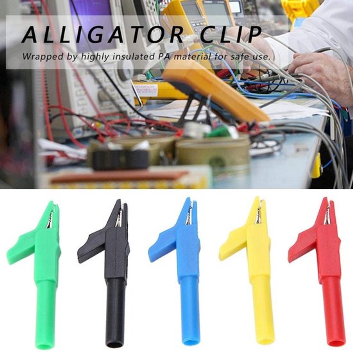 Dailygoods - Crocodile Clips - Veiligheidstest Clips - Volledig Geïsoleerd - 5