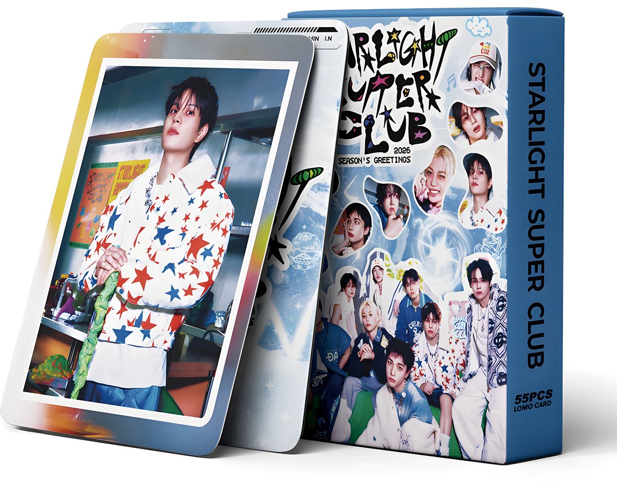 KPOP 55pcs/box Stray Kids Starlight Super Club 2026 Season's Greetings Photocard [Fotokaarten]