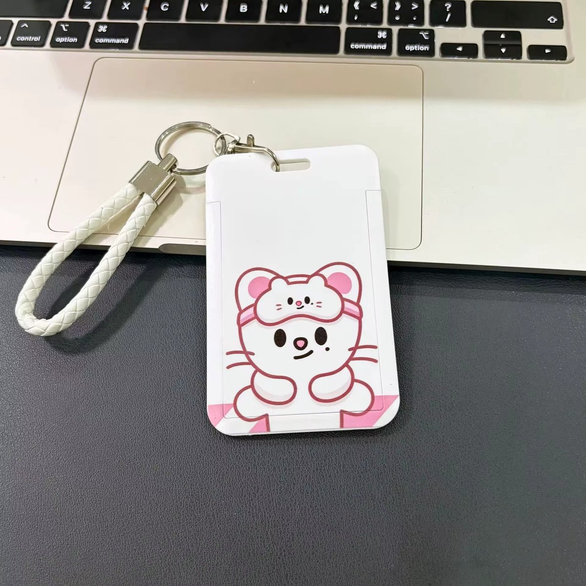 KPOP Stray Kids SKZ Bus Card Holder White Cat Pink Headband [Sleutelhanger]