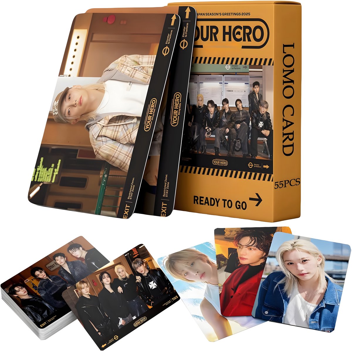 KPOP 55pcs/box Stray Kids Japan Season's Greetings Your Hero Photocard [Fotokaarten]