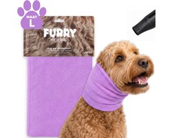 Furry Original® Oorbeschermer Hond - Gehoorbescherming voor Waterblazer en Shampoo Beurt - Kalmering & Minder Stress - Oorbescherming Hoofdband - Honden Verzorging - Large - Lila Paars
