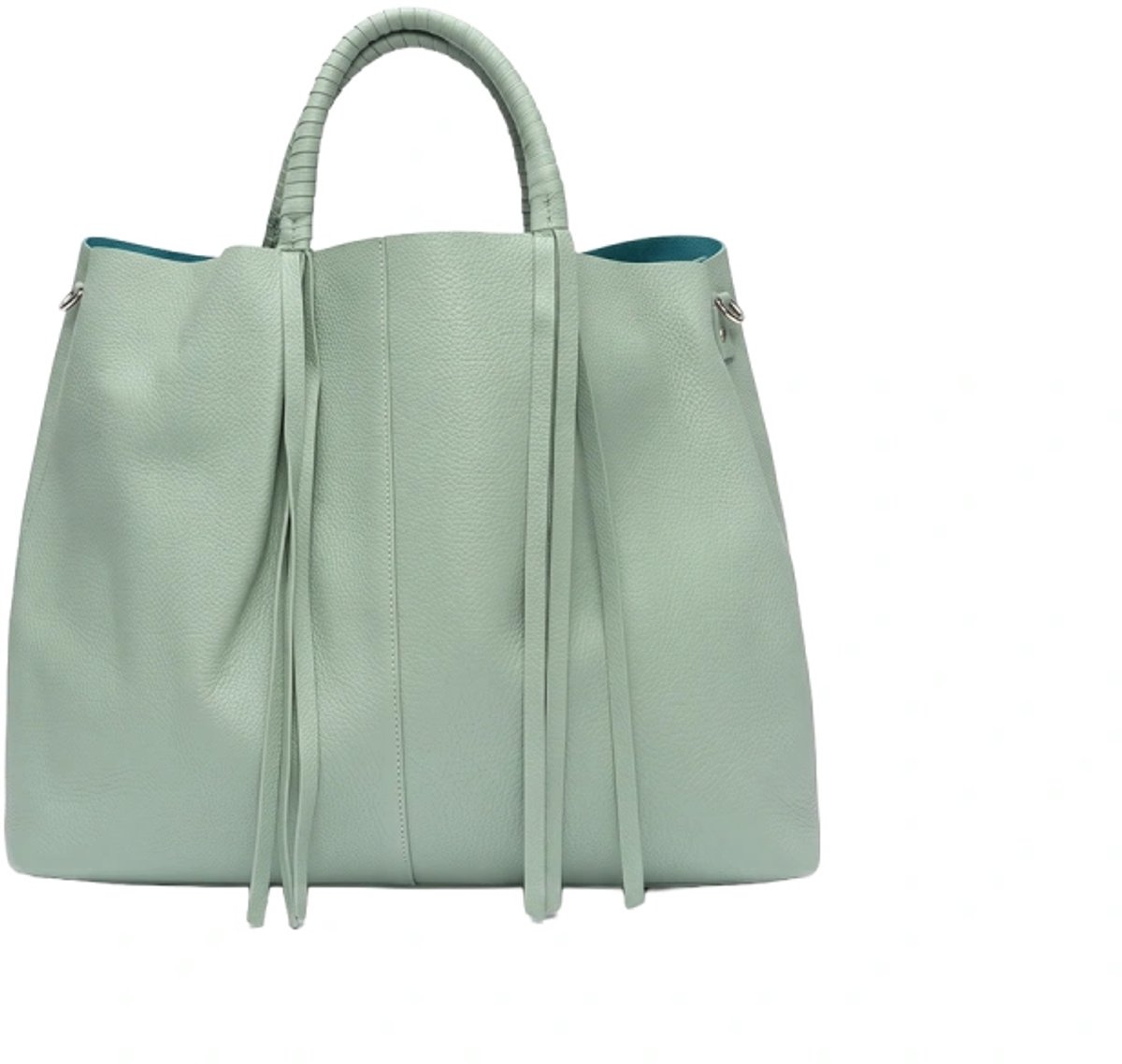 Stuff Maker Leder Shopper in Mint