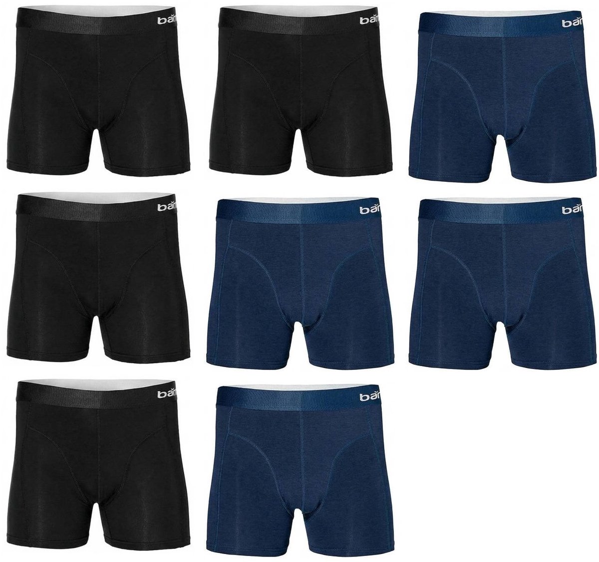 Apollo Heren Boxershorts 8-pack - Bamboe Zwart & Navy - Katoen