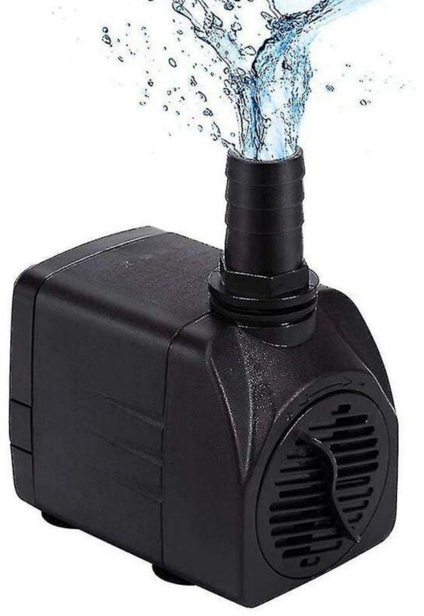 GELLDG Waterpompen voor aquaria - Aquariumpomp 600L/H 10W - Mini duikpomp met 2 sproeikoppen - Ultra stil met 1,5m kabel - Geschikt voor aquarium, vijver, fontein en hydrocultuur - Kunststof - Afmetingen 6x4,5x5cm
