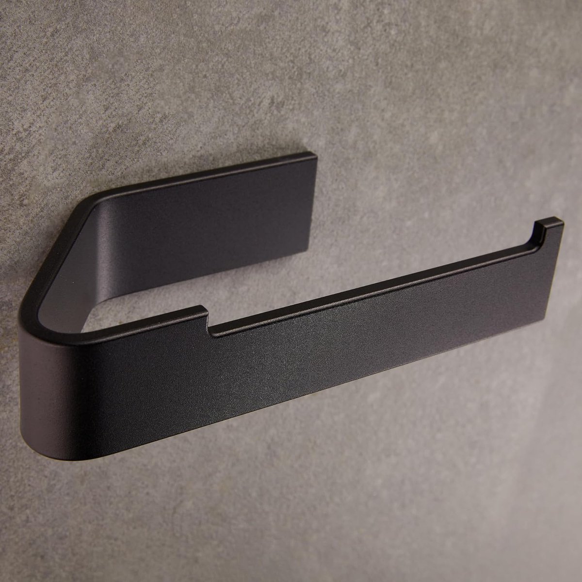 Toiletrolhouder - Metaal - Zonder Boren - Zwart