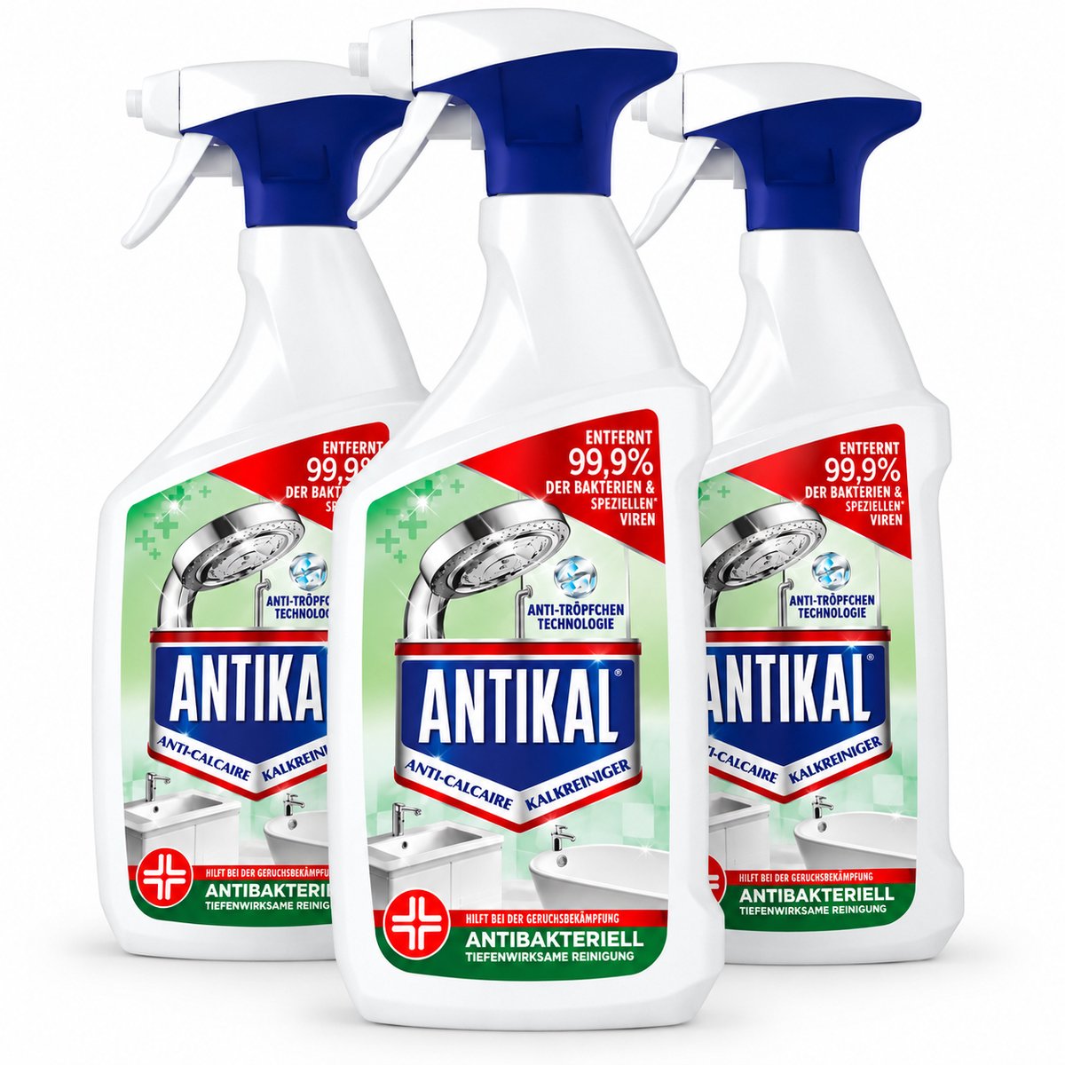 Antikal - Kalkaanslagverwijderaar Spray 3 x 750 ml Desinfectie