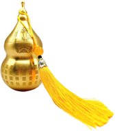 Feng Shui Kalebas - Messing Pompoen - Chinese Voorspoed Symbool - Hulu - 10x6cm.