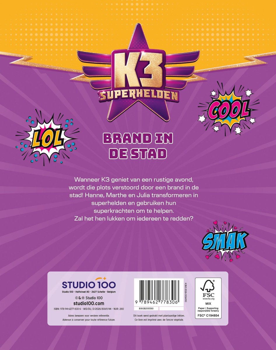 K3 - K3 : leesboek - Superhelden — cadeau in Boeken - foto 2