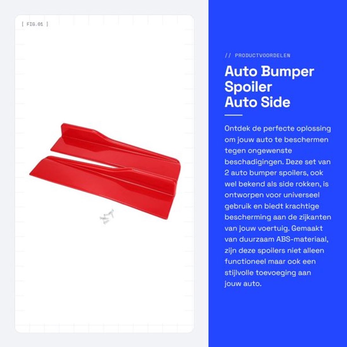 Golden crown - Auto Bumper Spoiler - Auto Side Rok - Sterke Bescherming