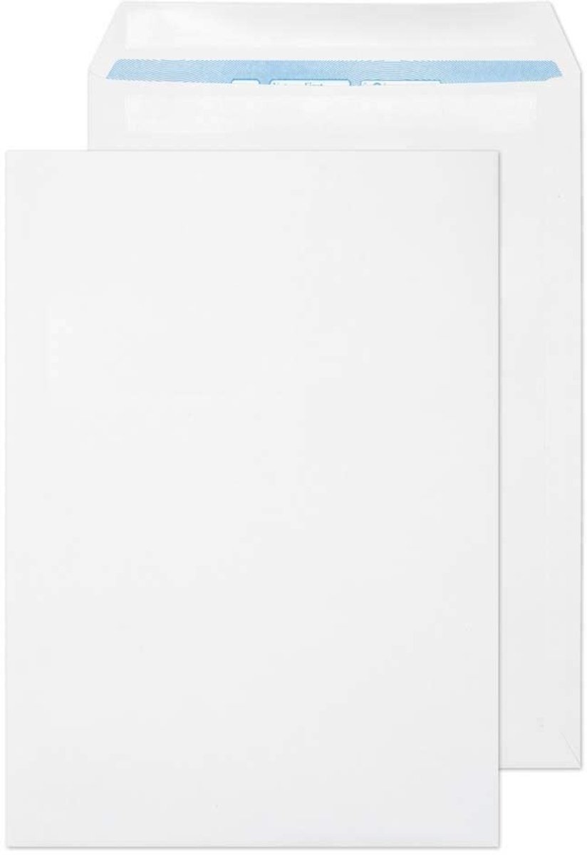 Elzusha - Zelfafdichtende Enveloppen C4 - 100% Gerecycled Wit - Pak van 250