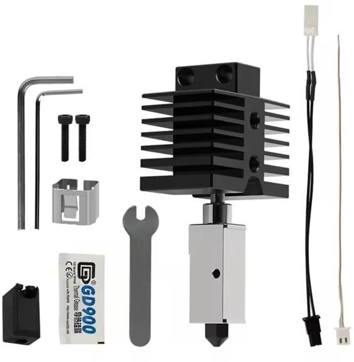 Elzusha - 3D Printer Printkop Kit - Gehard Stalen Nozzle 0.4 mm