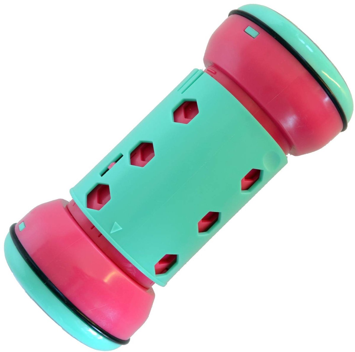 Elzusha - Verstelbare droogvoerdispenser - Roze en turquoise