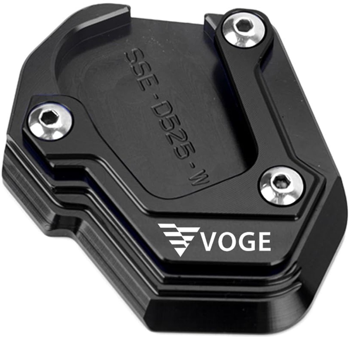 Elzusha - Motorfiets Side Stand Verlenging - Zwart - Voor Voge DS900X en DS525X