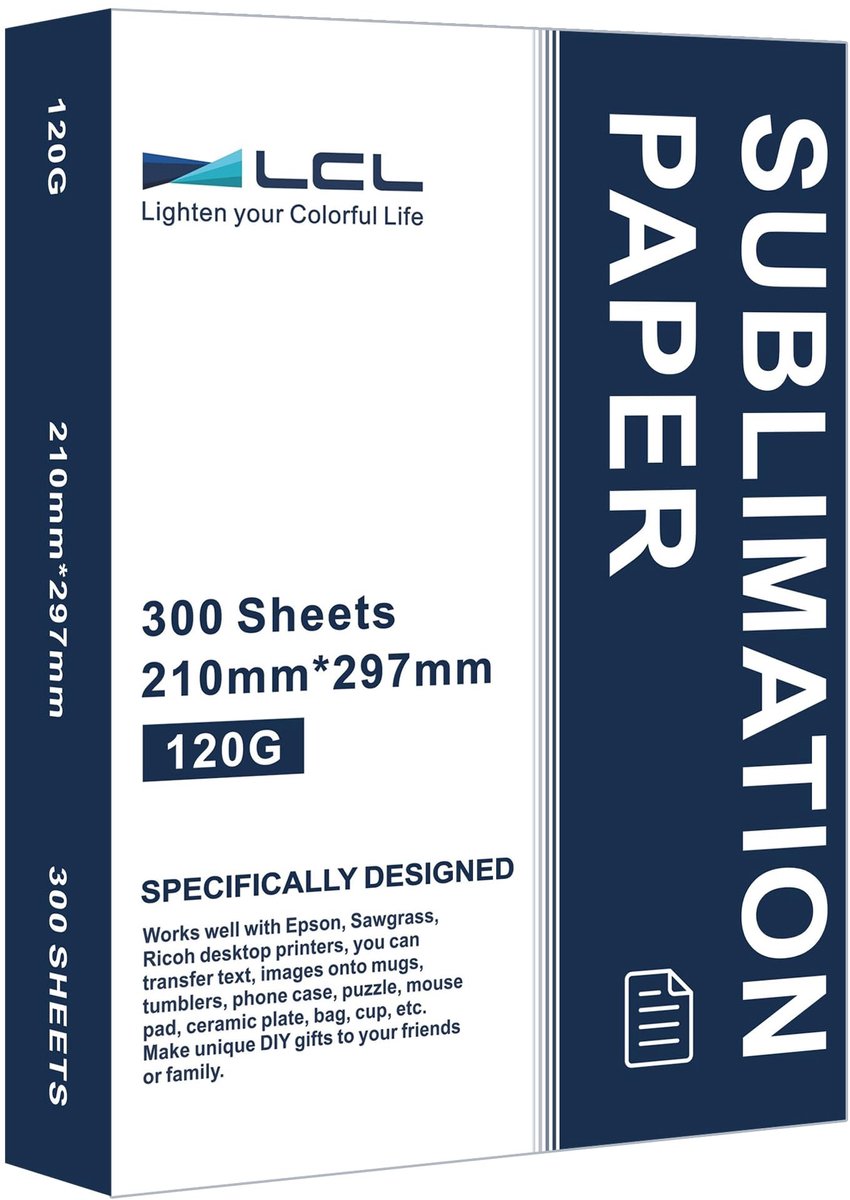 Elzusha - A4 Sublimatie Papier - 300 Vellen 120gsm - Voor Diverse Printers