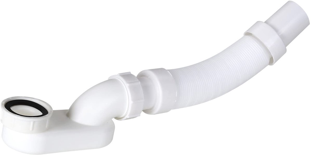 Elzusha - Flexibele Vrijstaande Afvoer Set voor Badkamer, 1 1/2 Inch Diameter