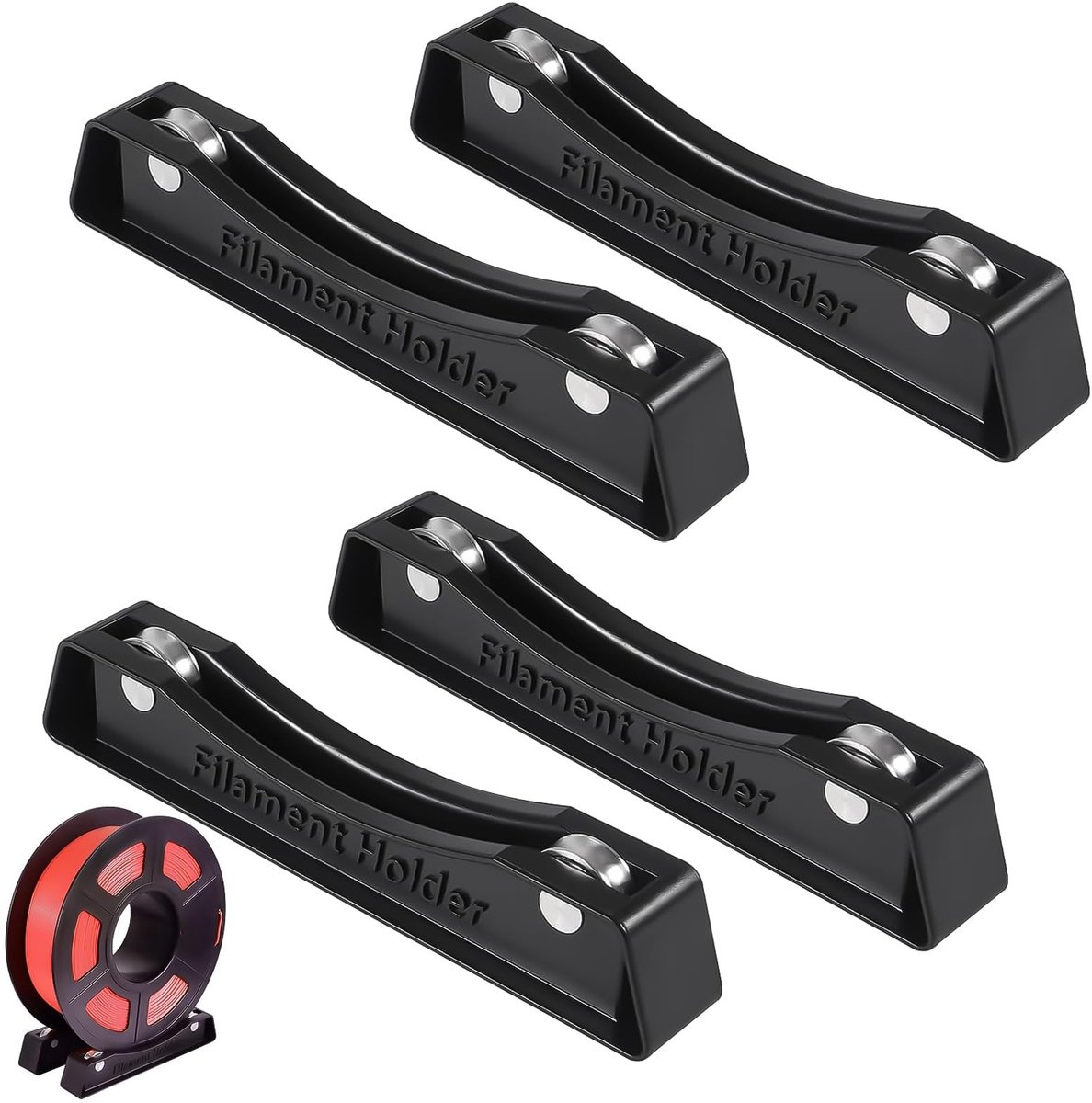 Elzusha - Set van 4 3D Printer Filamenthouders - Geschikt voor PLA/ABS/TPU