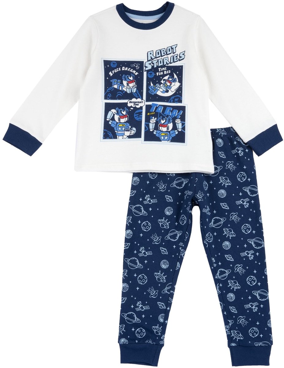 Elzusha - Baby sleepsuit - Katoen - Blauw met cartoonprint