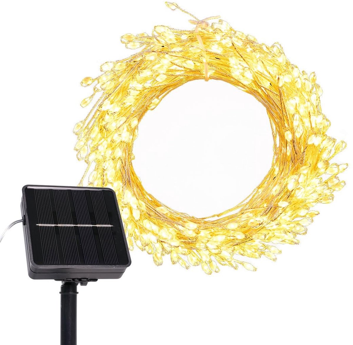 Elzusha - Solar Fairy Lights - 6 Meter, 200 LEDs, Waterdicht, Warm Wit