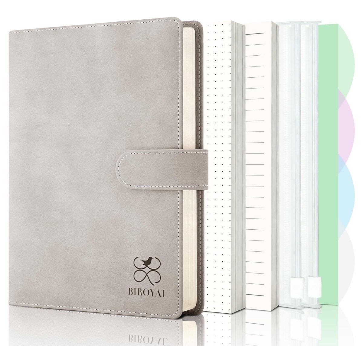 Elzusha - A5 Ring Binder met Vervangbare Bladen in Beige