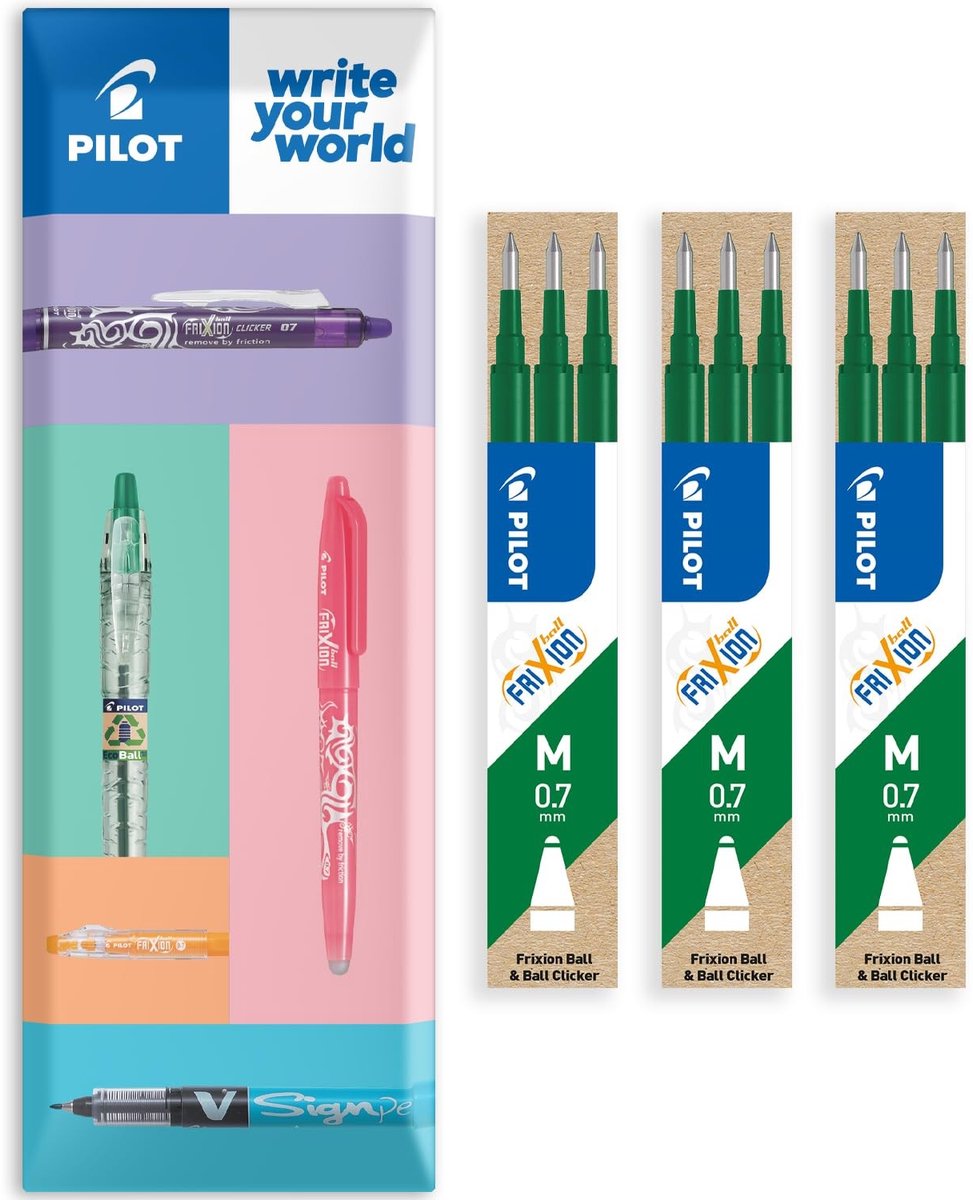 Elzusha - Frixion Erasable Navulling - Medium 0.7mm - 9 Stuks