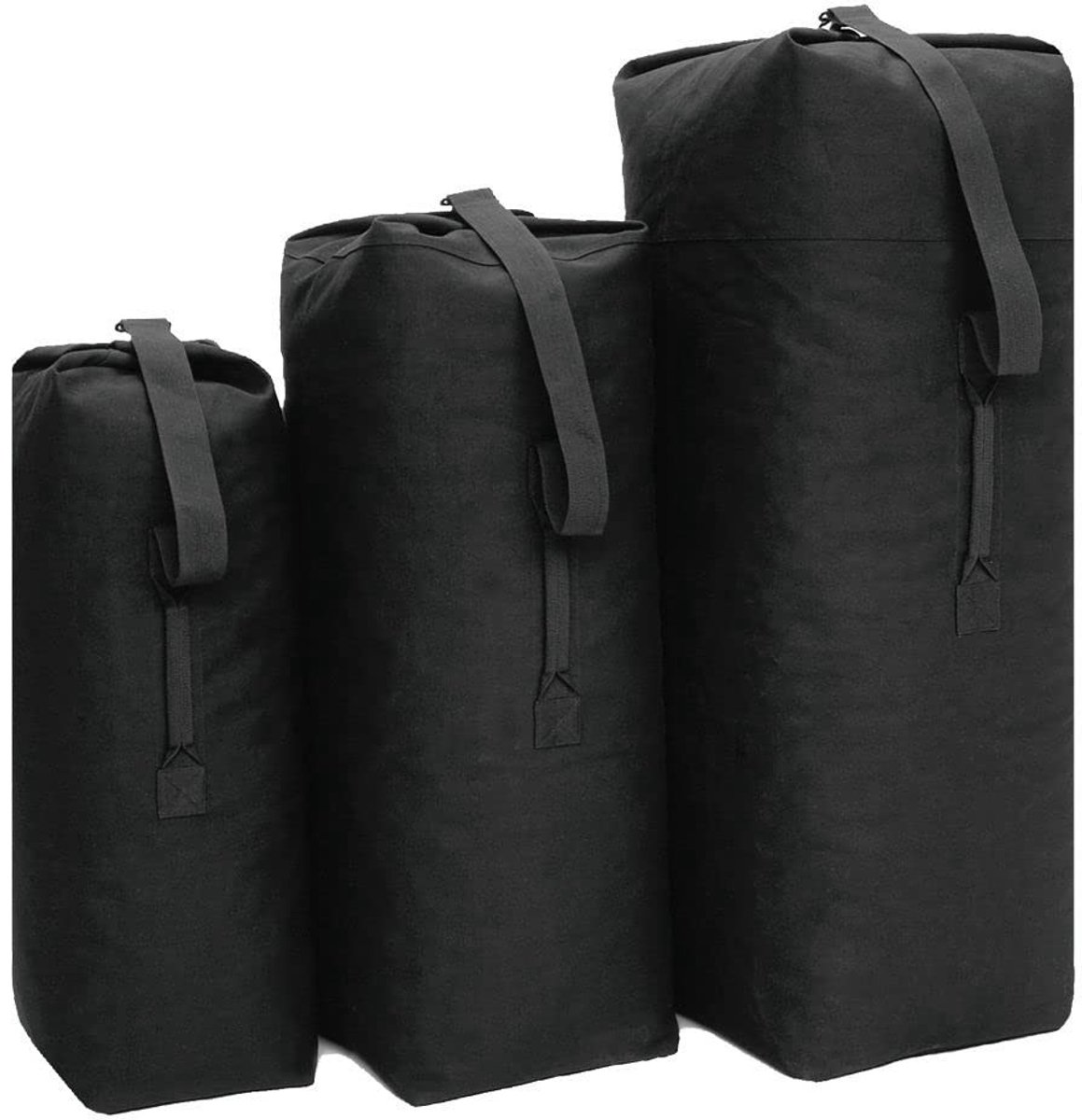 Elzusha - Duffel Bag - Ruime canvas tas - Zwart