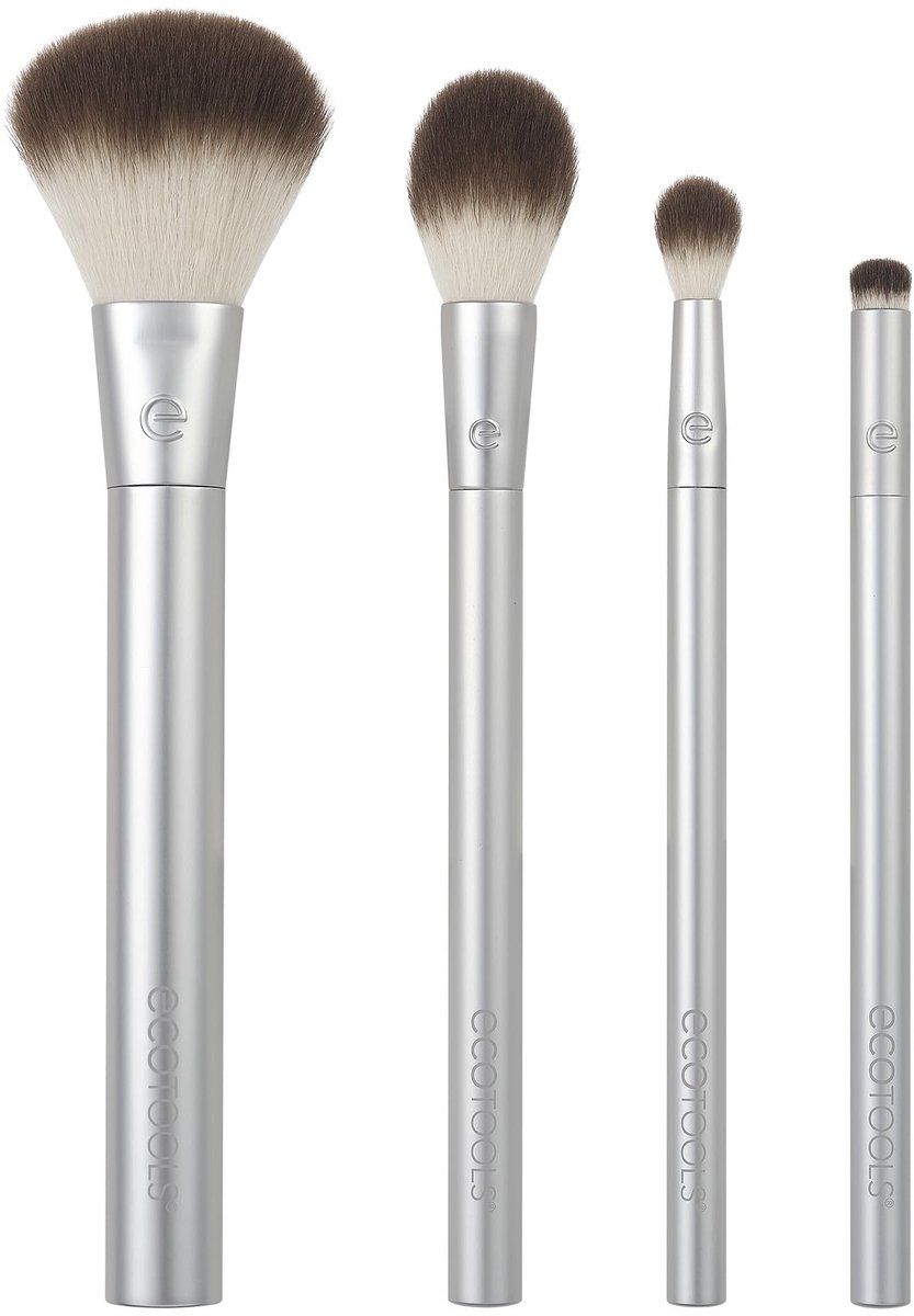 Elzusha - Eco-vriendelijke Make-up Borstelset voor Wangen en Ogen