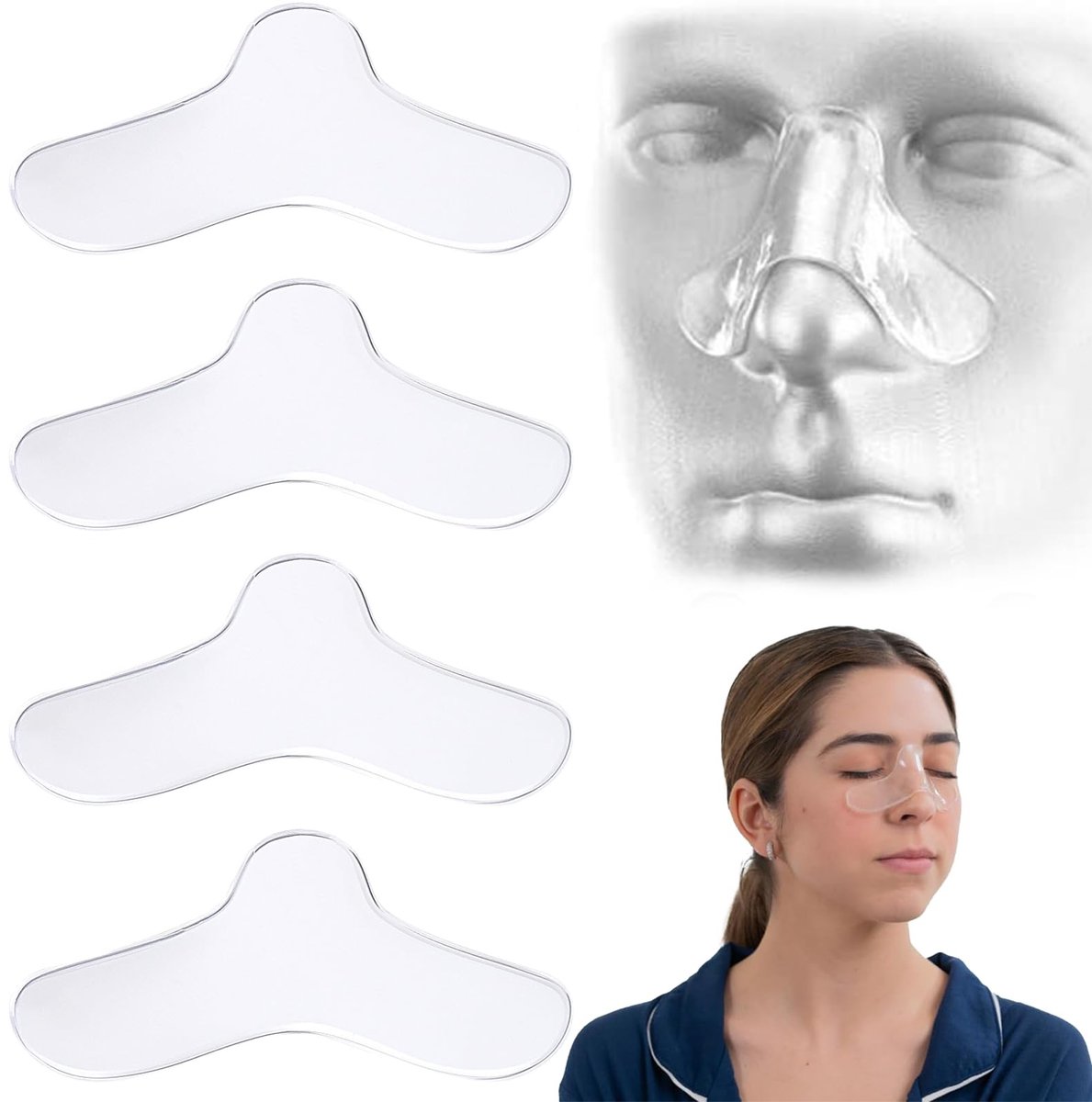 Elzusha - Neus Pads voor Slaapmasker - Universele Silicones voor Ademhaling