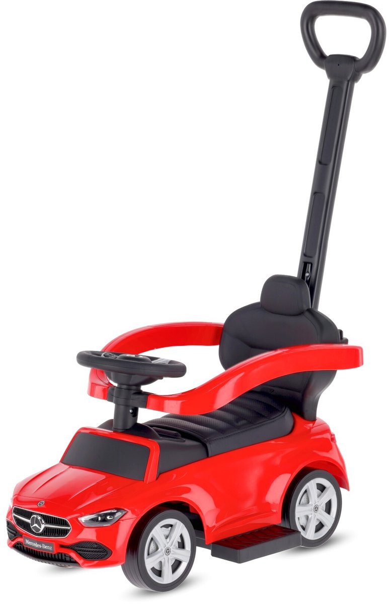 SUN BABY Loopauto vanaf 12 maanden Mercedes C-Class met voetsteun rood